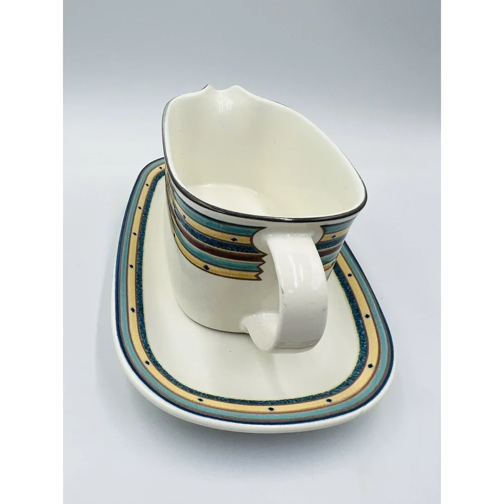 Mikasa Intaglio CAC73 Color Circuit Gravy Sauce Boat Set Underplate Replacement
